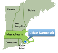 UMass Dartmouth is located in southeastern Massachusetts