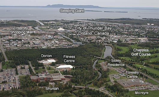 Aerial of Thunder Bay Campus