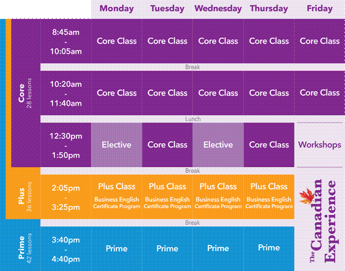 Weekly Schedule 2014